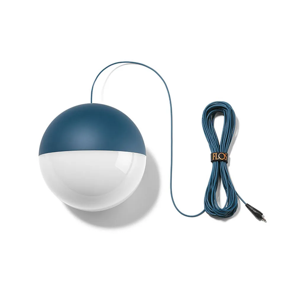 String Light Sphere pendant, Blue, 12 m cable Flos