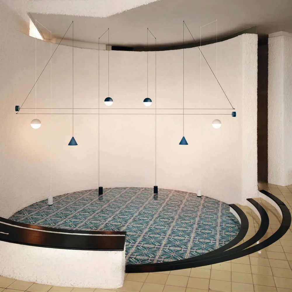 String Light Sphere pendant, White, 12 m cable Flos