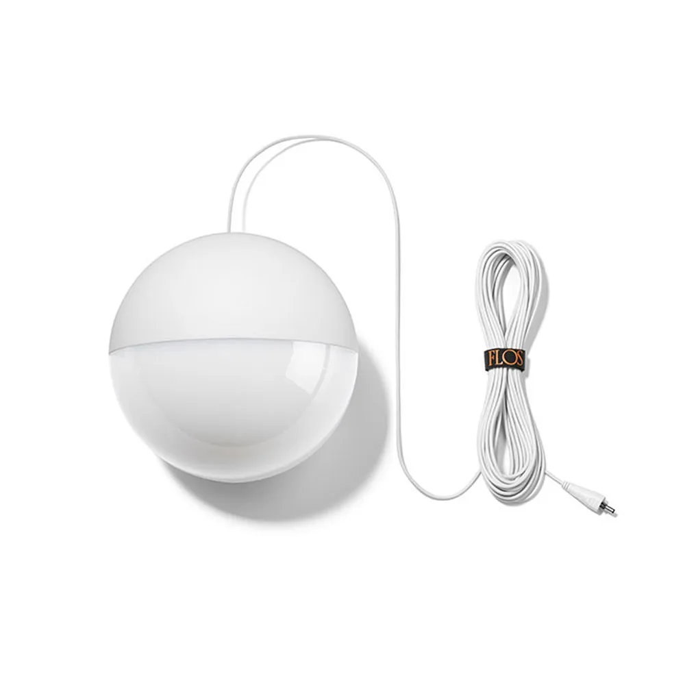 String Light Sphere pendant, White, 12 m cable Flos