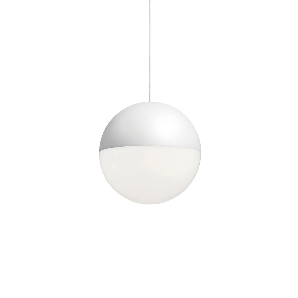 String Light Sphere pendant, White, 22 m cable Flos