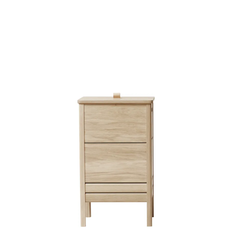 A Line laundry basket, White oak Form & Refine