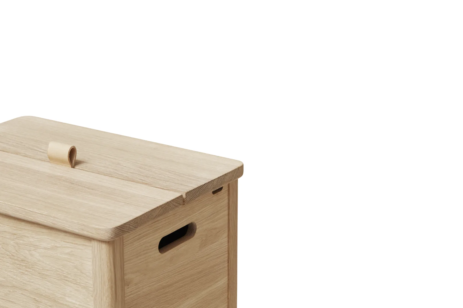 A Line laundry basket, White oak Form & Refine