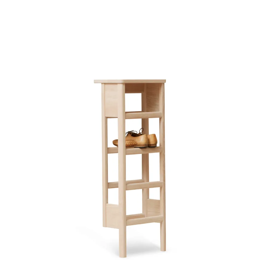 A Line shoe shelf 35x100 cm, White oak Form & Refine