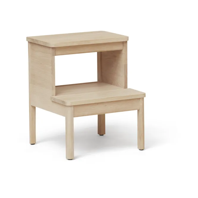 A line step stool, White oak Form & Refine