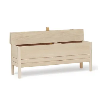 A Line storage bench 111 cm - White oak - Form & Refine