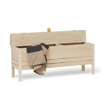 A Line storage bench 111 cm - White oak - Form & Refine