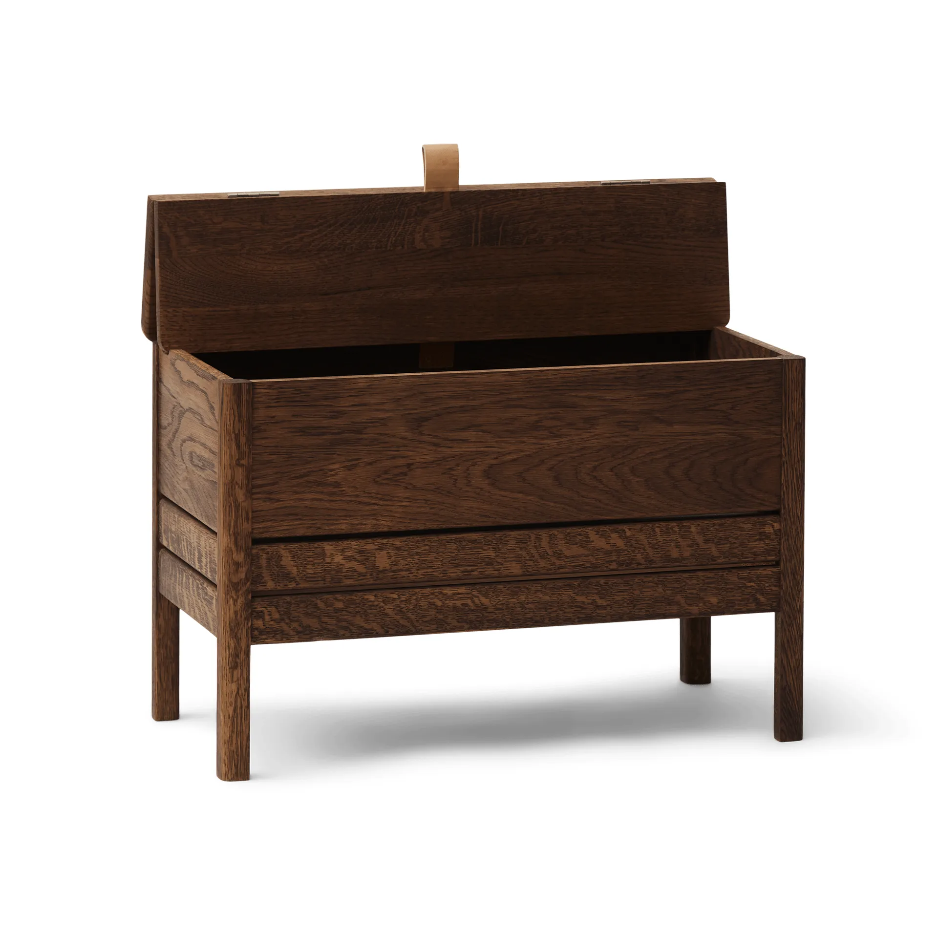 A Line storage bench 68 cm, Smoked oak Form & Refine