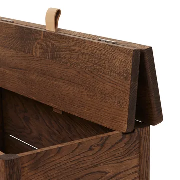 A Line storage bench 68 cm - Smoked oak - Form & Refine