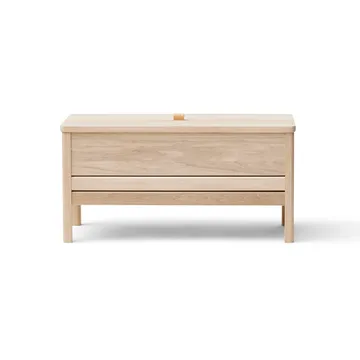 A Line storage bench 90 cm - White oak - Form & Refine