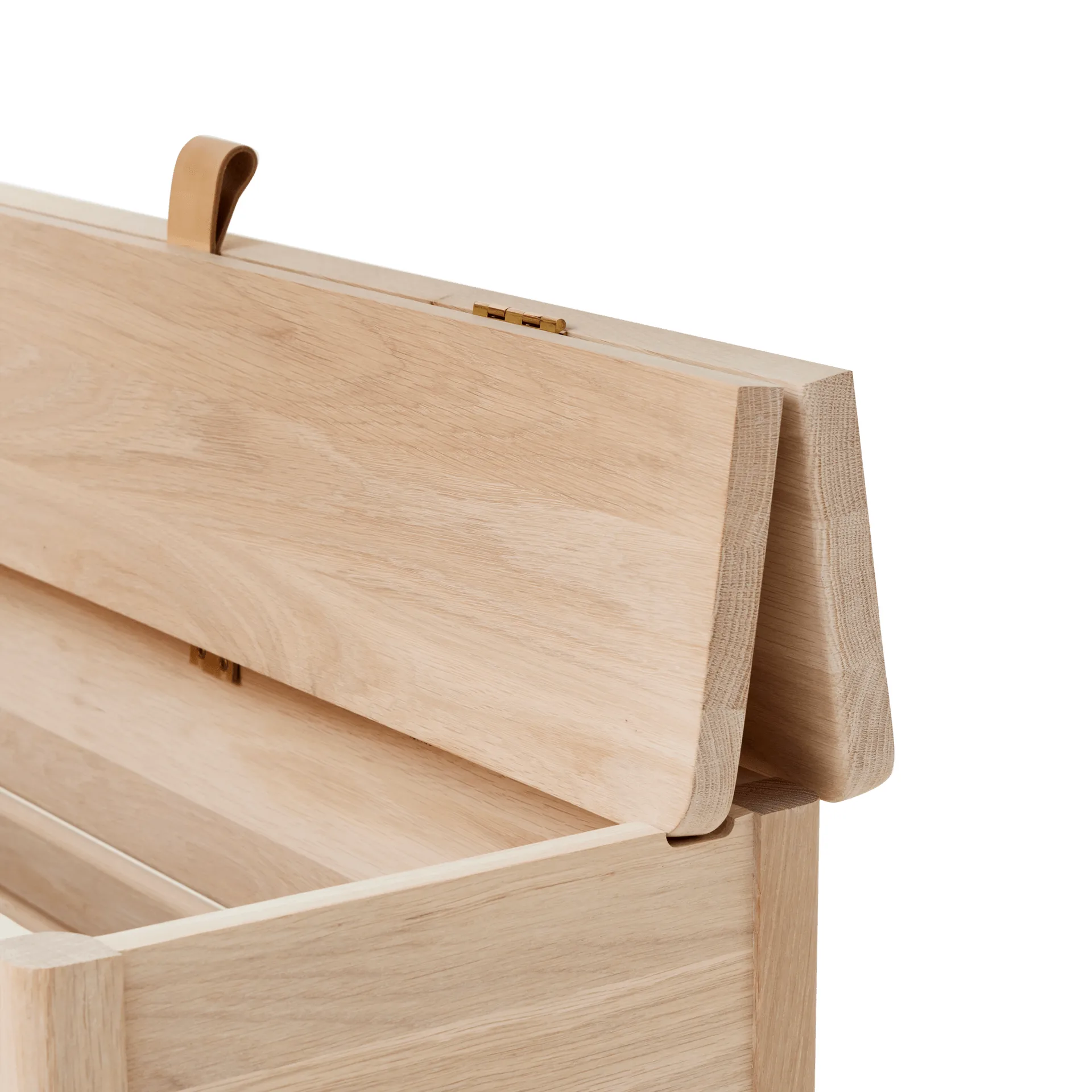 A Line storage bench 90 cm, White oak Form & Refine