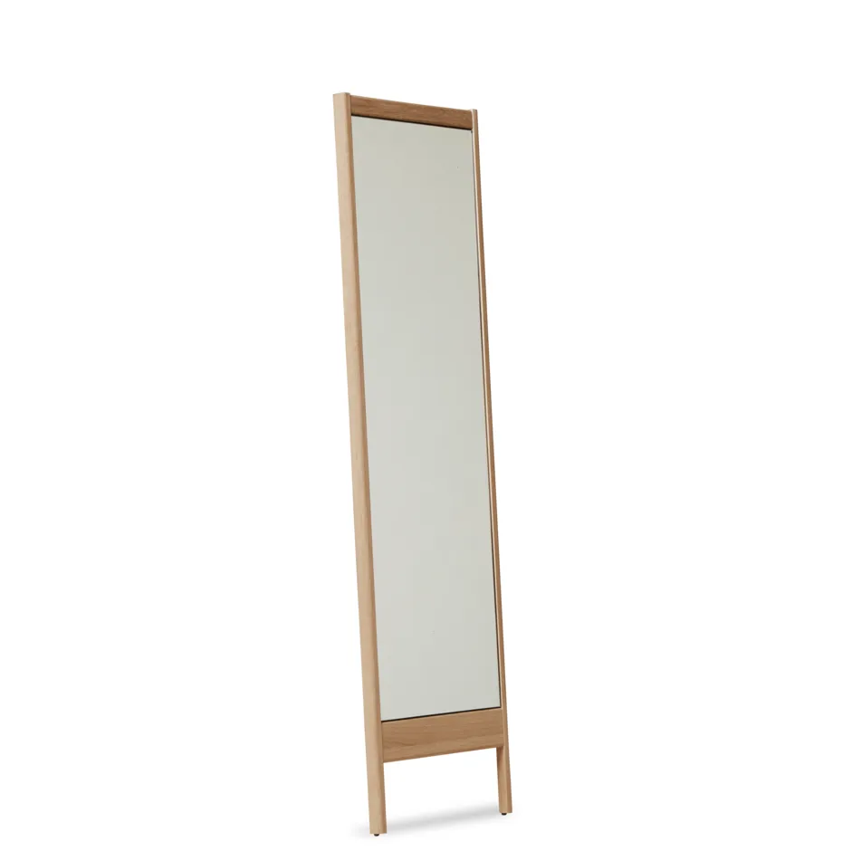 A Line wall mirror, White oak Form & Refine