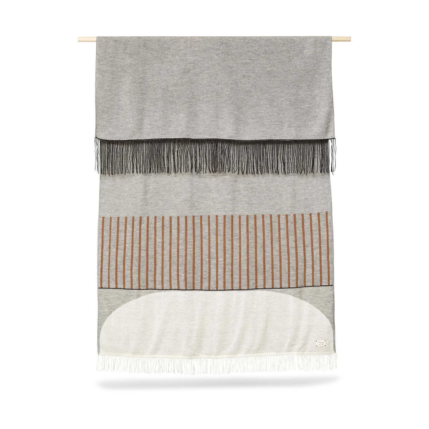 Aymara blanket 130x190 cm, Pattern grey Form & Refine