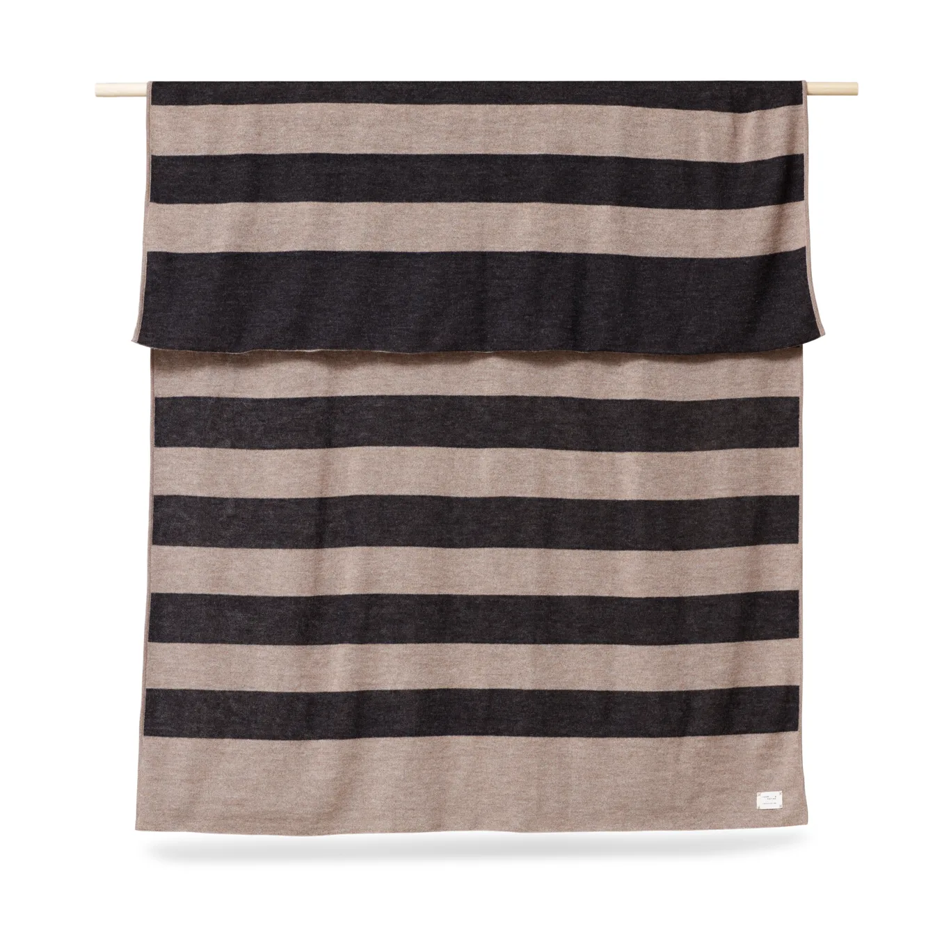 Aymara blanket 130x190 cm, Ribbon Beige-black Form & Refine