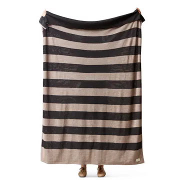 Aymara blanket 130x190 cm - Ribbon Beige-black - Form & Refine
