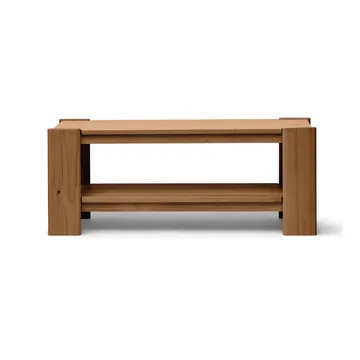 Beam bench - Deep brown pine, 112x45x33 cm - Form & Refine