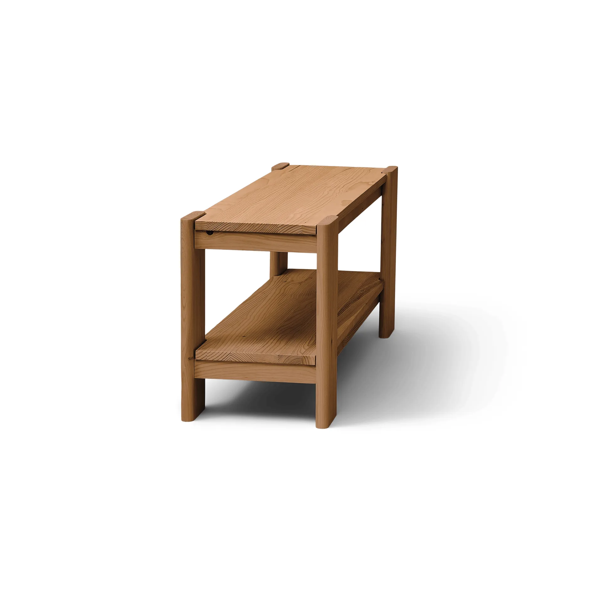 Beam bench, Deep brown pine, 112x45x33 cm Form & Refine
