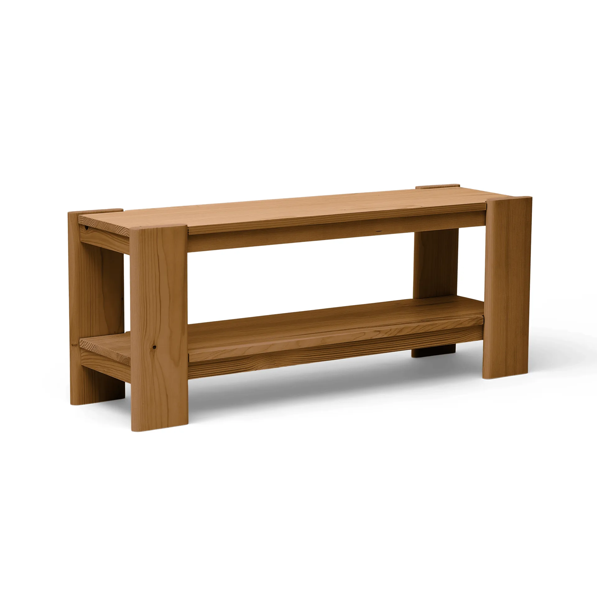Beam bench, Deep brown pine, 112x45x33 cm Form & Refine