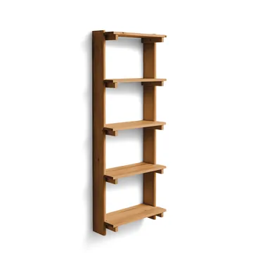 Beam Shelf wall shelf - Deep brown pine, 60x167x25 cm - Form & Refine