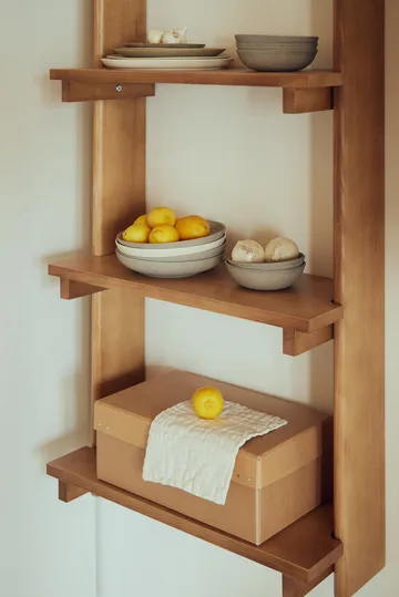 Beam Shelf wall shelf - Deep brown pine, 60x167x25 cm - Form & Refine