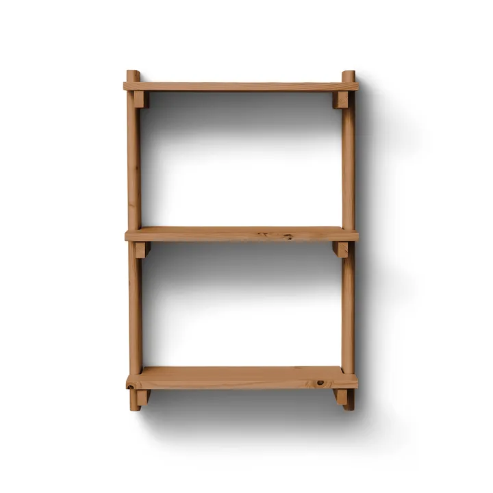 Beam Shelf wall shelf - Deep brown pine, 60x90.5x25 cm - Form & Refine