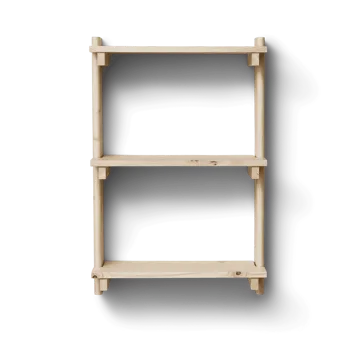 Beam wall shelf 3 shelves - Pinewood - Form & Refine