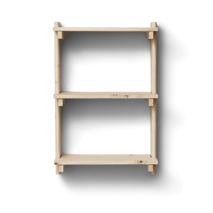 Beam wall shelf 3 shelves - Pinewood - Form & Refine