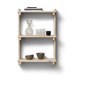 Beam wall shelf 3 shelves - Pinewood - Form & Refine