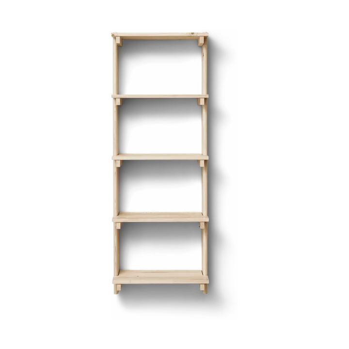 Beam wall shelf 5 shelves - Pinewood - Form & Refine