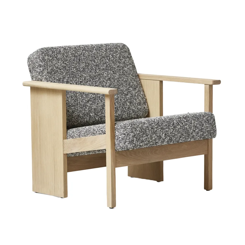 Block lounge chair, White oak-Zero 0004 Form & Refine
