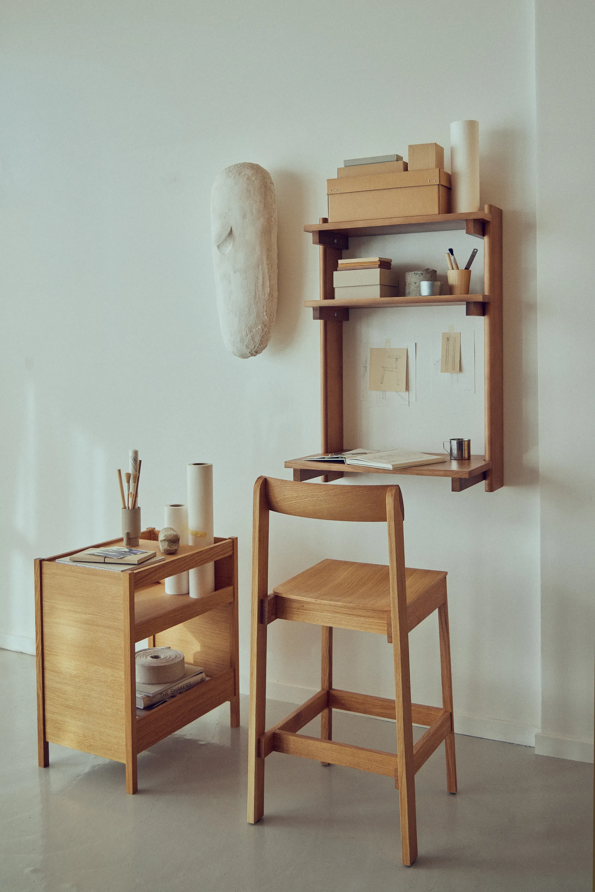 Blueprint bar stool, Oak, 65 cm Form & Refine