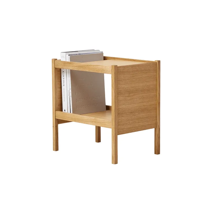 Journal Organiser side table - Oak - Form & Refine