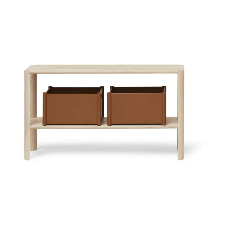 Leaf shelf 2 shelves 57x100 cm, White oak Form & Refine