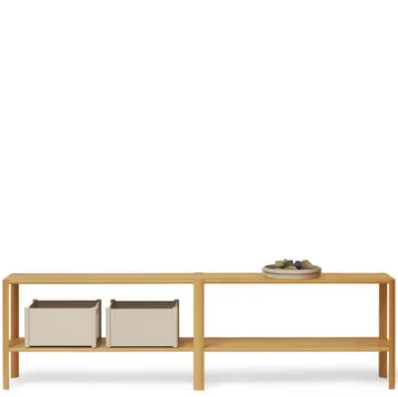 Leaf shelf 2 shelves 57x200 cm - Oak - Form & Refine