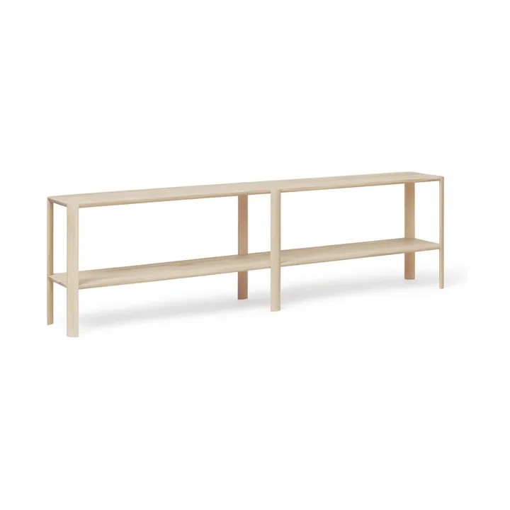 Leaf shelf 2 shelves 57x200 cm - White oak - Form & Refine