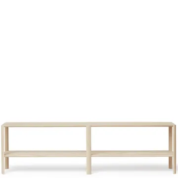 Leaf shelf 2 shelves 57x200 cm - White oak - Form & Refine
