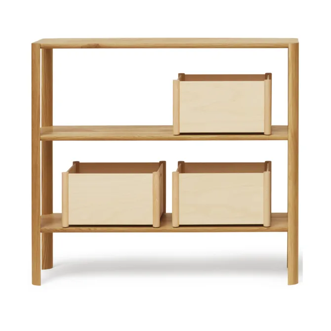 Leaf shelf 3 shelves 92x100 cm, Oak Form & Refine