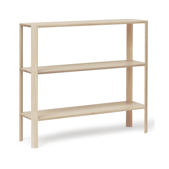 Leaf shelf 3 shelves 92x100 cm - White oak - Form & Refine
