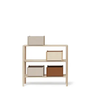 Leaf shelf 3 shelves 92x100 cm - White oak - Form & Refine