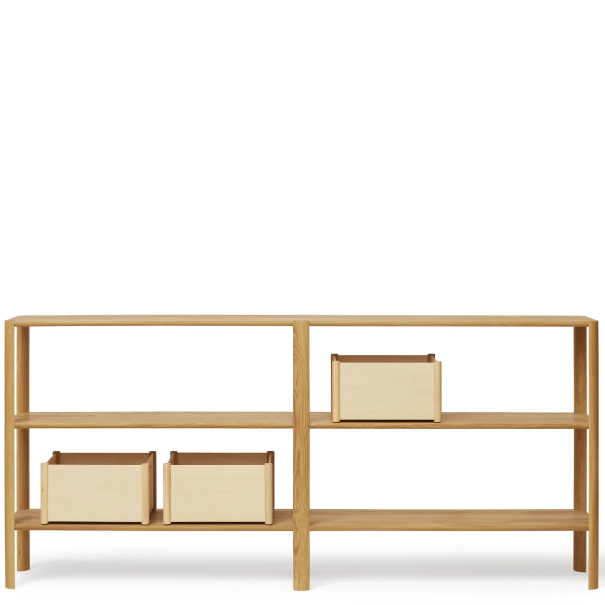 Leaf shelf 3 shelves 92x200 cm, Oak Form & Refine