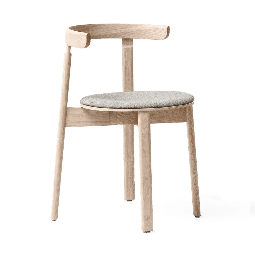 Lunar chair, White oak-Hallingdal 65-0227 Form & Refine
