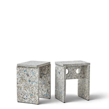 Remake stool 35x45 cm - Grey - Form & Refine