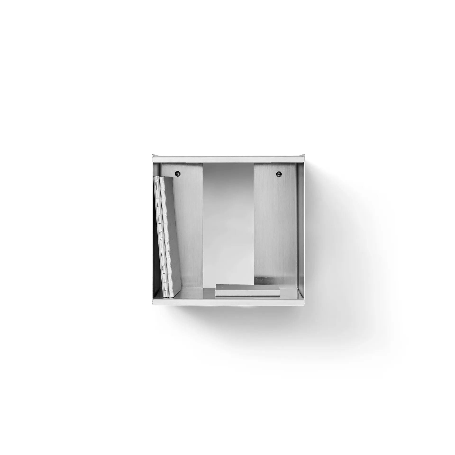 Taper Cube Box wall shelf, Stainless steel, 34x35 cm Form & Refine