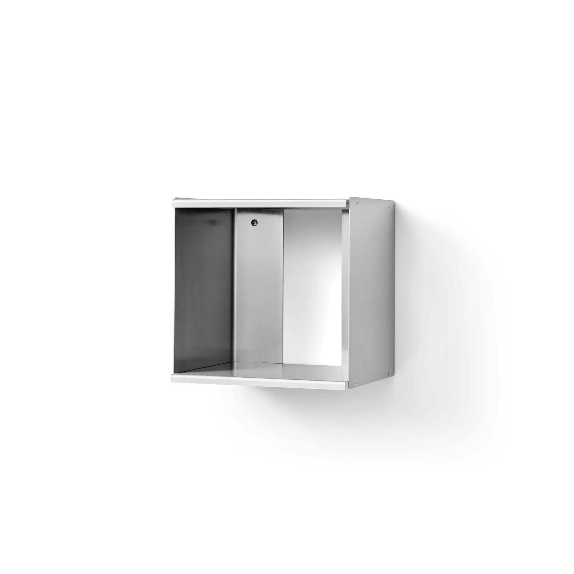 Taper Cube Box wall shelf, Stainless steel, 34x35 cm Form & Refine