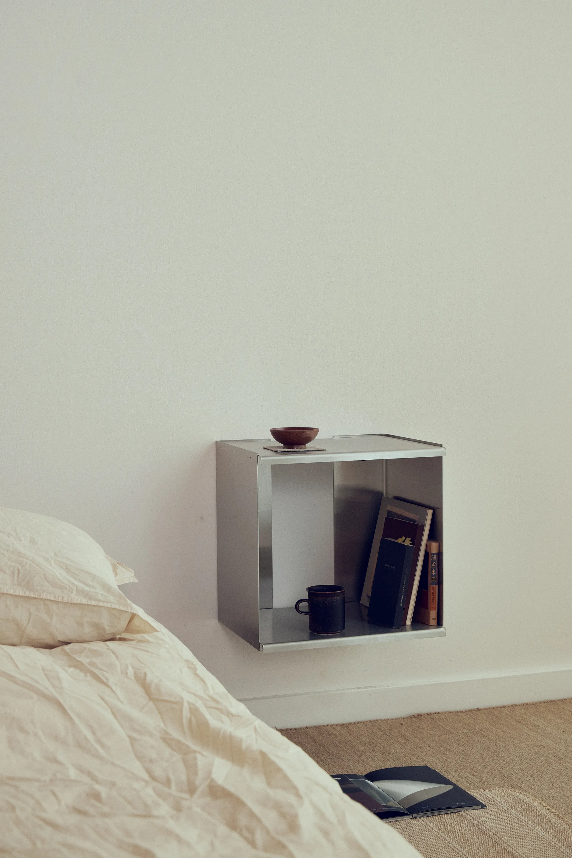 Taper Cube Box wall shelf, Stainless steel, 34x35 cm Form & Refine