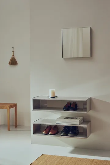 Taper shoe rack - Stainless steel, 18x75 cm - Form & Refine