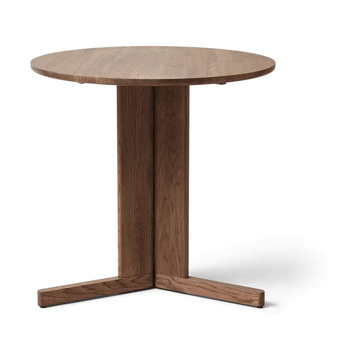 Trefoil dining table Ø75 cm - Smoked oak - Form & Refine