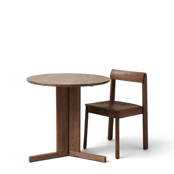 Trefoil dining table Ø75 cm - Smoked oak - Form & Refine