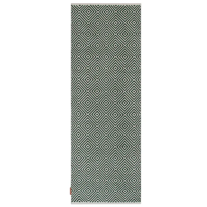Diamond rug 70x200 cm - Green - Formgatan