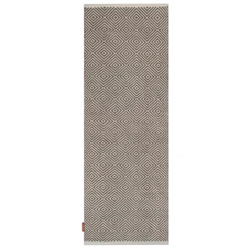Diamond rug 70x200 cm - Grey - Formgatan