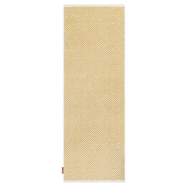 Diamond rug 70x200 cm - Yellow - Formgatan